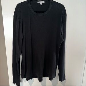 Frame Denim thermal Men's Black Long Sleeve Shirt